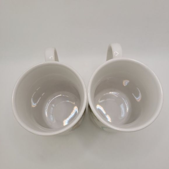 Natures Gold Vintage Korea Al Mar Floral 8 Oz Set Of 2 Coffee Tea Cups - Picture 6 of 11